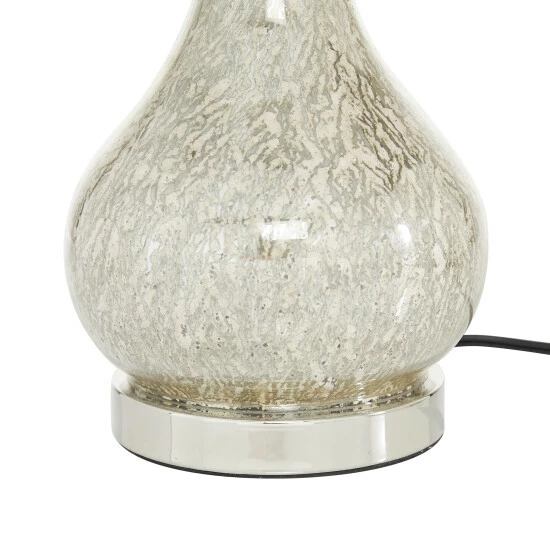 Deals โ Studio 350 Silver Glass Glam Table Lamp 28 X 14 X 14 - 14 X 14 X 28 โ๏ธ - Image 3