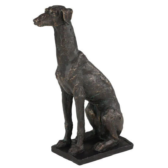 Promo 😍 Studio 350 8" X 13" Textured Resin Black Greyhound 🐕 Dog Statue W/ Gold Finish - 8 X 4 X 13 😀 - Image 4