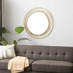 Cheapest ✨ Studio 350 Gold Metal Contemporary Wall Mirror 38 X 40 X 1 - 40 X 1 X 38Round 😀