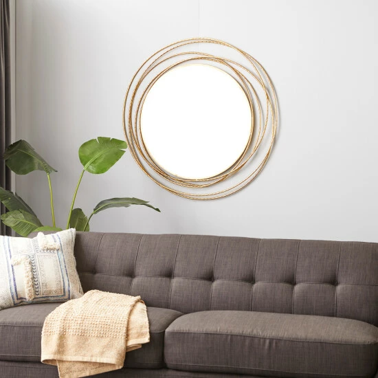 Cheapest ✨ Studio 350 Gold Metal Contemporary Wall Mirror 38 X 40 X 1 - 40 X 1 X 38Round 😀