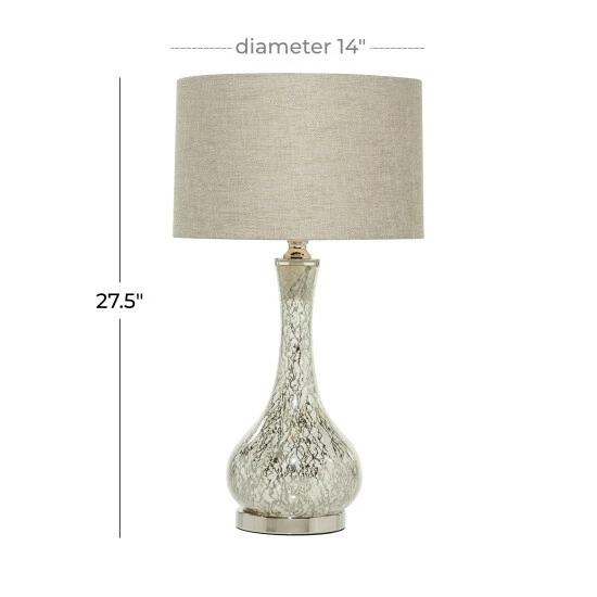 Deals โ Studio 350 Silver Glass Glam Table Lamp 28 X 14 X 14 - 14 X 14 X 28 โ๏ธ - Image 5