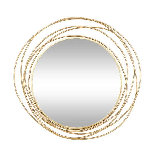 Cheapest ✨ Studio 350 Gold Metal Contemporary Wall Mirror 38 X 40 X 1 - 40 X 1 X 38Round 😀 - Image 2