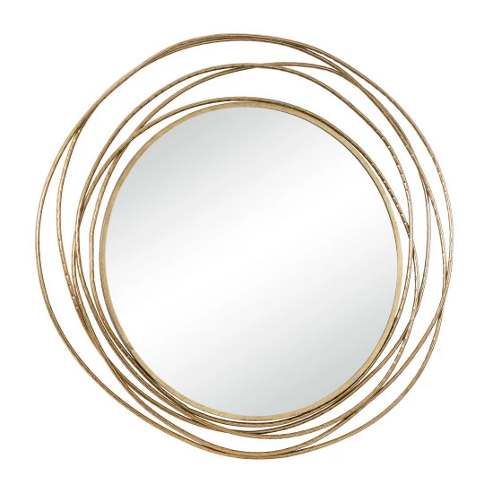 Cheapest ✨ Studio 350 Gold Metal Contemporary Wall Mirror 38 X 40 X 1 - 40 X 1 X 38Round 😀 - Image 3