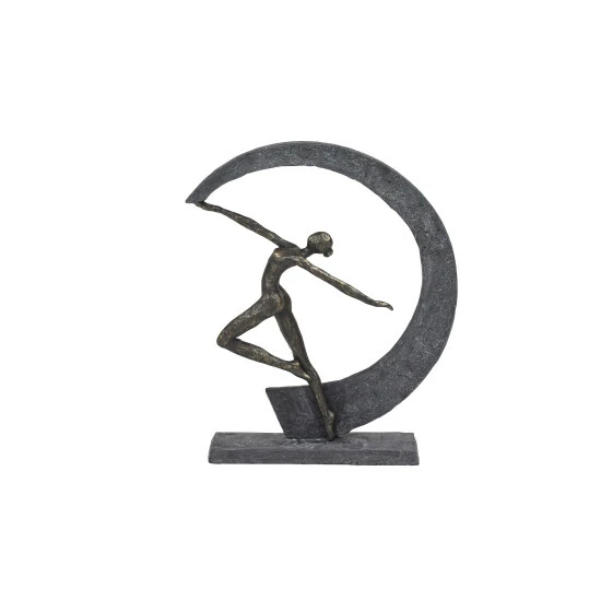 Flash Sale 👍 Studio 350 Grey Resin Modern Sculpture People 15 X 12 X 3 - 12 X 3 X 15 😀 - Image 2
