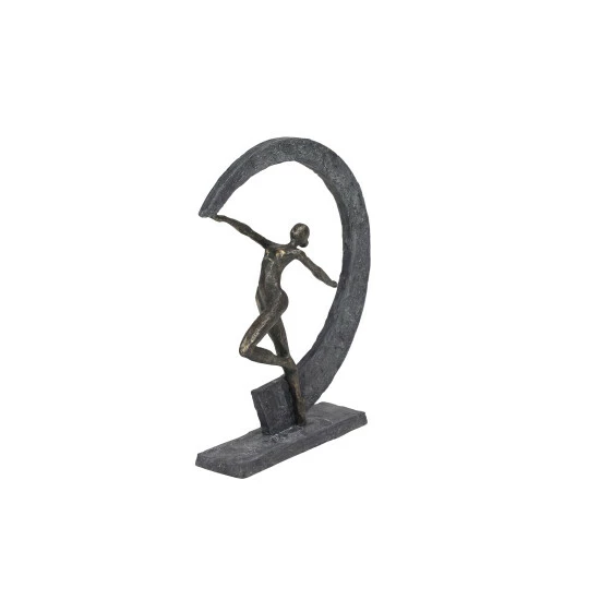 Flash Sale 👍 Studio 350 Grey Resin Modern Sculpture People 15 X 12 X 3 - 12 X 3 X 15 😀 - Image 4