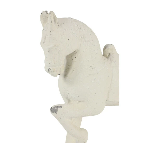 Hot Sale 👏 Studio 350 White Distressed Fiberglass Country Vintage Farmhouse Horse Sculpture - 13 X 4 X 14 👍 - Image 3
