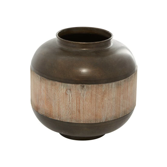 Hot Sale ❤️ Studio 350 Brown Iron Rustic Decorative Jar 14 X 12 X 12 - 12 X 12 X 14 🔥 - Image 3