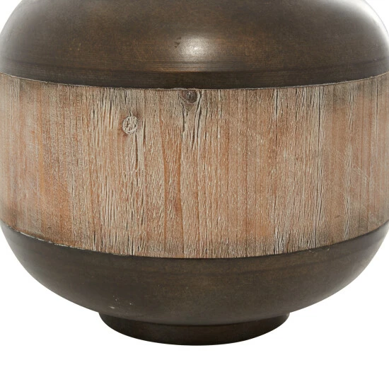 Hot Sale ❤️ Studio 350 Brown Iron Rustic Decorative Jar 14 X 12 X 12 - 12 X 12 X 14 🔥 - Image 6