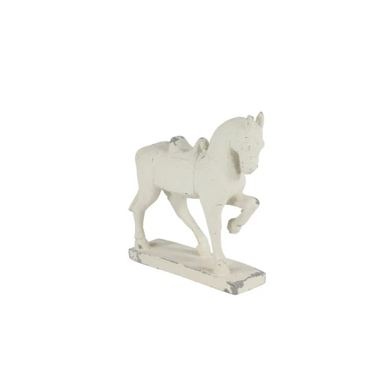 Hot Sale 👏 Studio 350 White Distressed Fiberglass Country Vintage Farmhouse Horse Sculpture - 13 X 4 X 14 👍 - Image 5