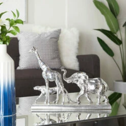 Budget ❤️ Studio 350 Polystone Glam Sculpture Silver 💯