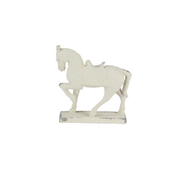 Hot Sale 👏 Studio 350 White Distressed Fiberglass Country Vintage Farmhouse Horse Sculpture - 13 X 4 X 14 👍 - Image 8