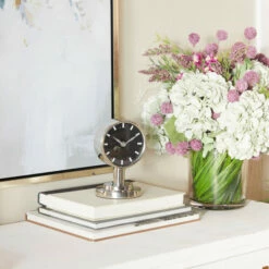 Budget 😉 Studio 350 Stainless Steel Modern Clock - 4 X 4 X 7 Gold 😍