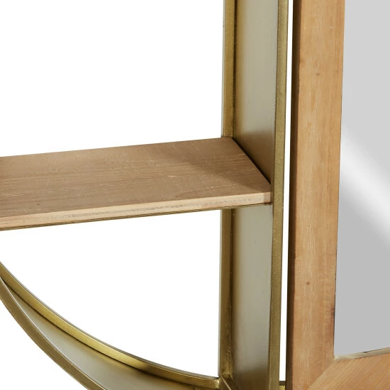 Flash Sale ✔️ Studio 350 Gold Iron Contemporary Wall Shelf 27 X 28 X 5 - 28 X 5 X 27 😀 - Image 3