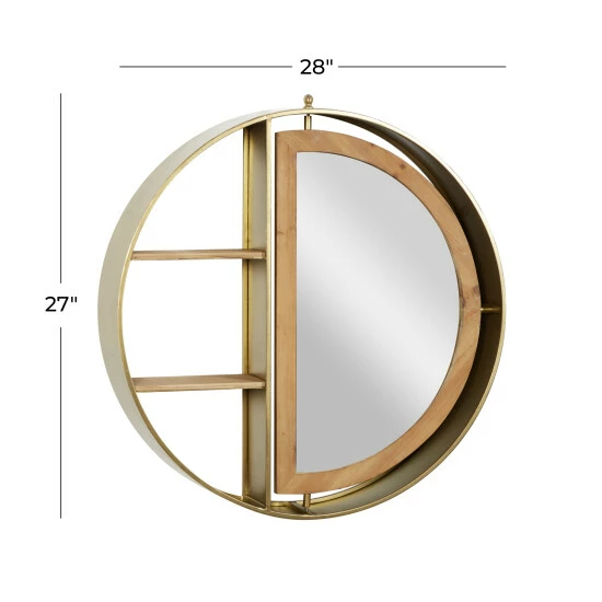 Flash Sale ✔️ Studio 350 Gold Iron Contemporary Wall Shelf 27 X 28 X 5 - 28 X 5 X 27 😀 - Image 5