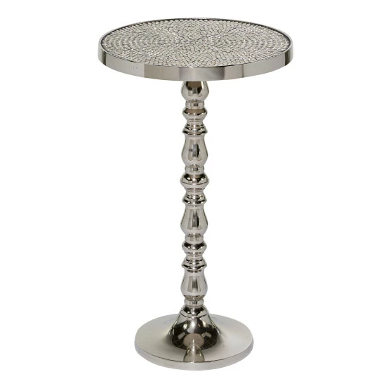 Best deal ⭐ Studio 350 Silver Aluminum Glam Accent Table 26 X 16 X 16 - 16 X 16 X 26Round ✨ - Image 2