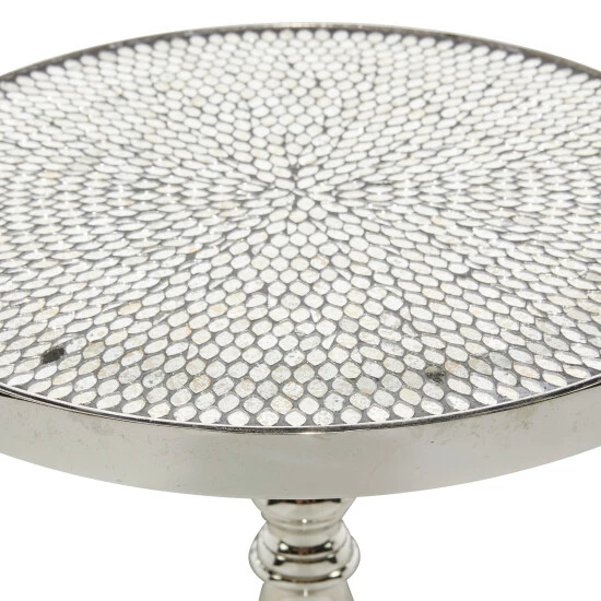 Best deal ⭐ Studio 350 Silver Aluminum Glam Accent Table 26 X 16 X 16 - 16 X 16 X 26Round ✨ - Image 4