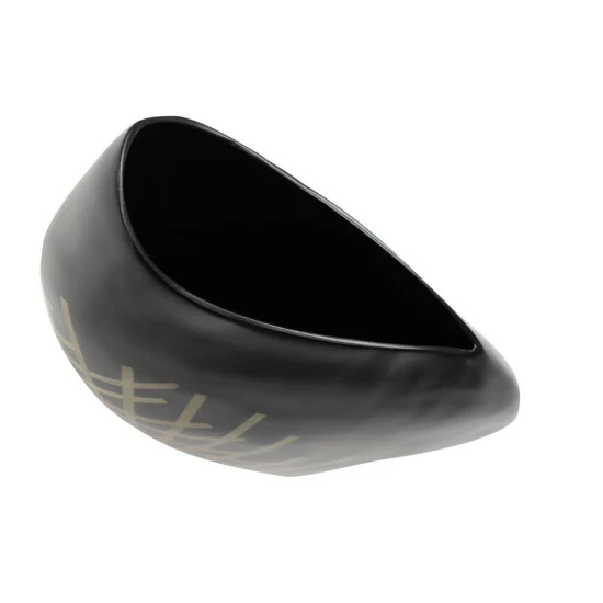 Brand new π Studio 350 Black Glazed & Bamboo Inlay Banana Wood Vase W/ E" X Posed Bark Detail Large 11.5" X 17" π― - Image 6