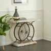 Discount ✨ Studio 350 White Iron Rustic Console Table 28 X 38 X 14 - 38 X 14 X 28 ⭐
