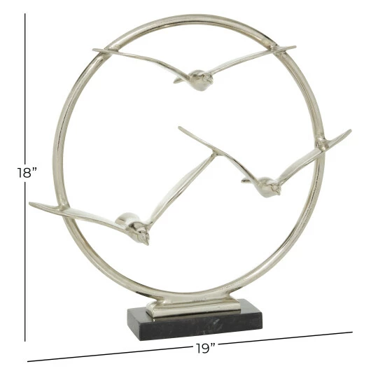 Promo 💯 Studio 350 Aluminum Modern Sculpture Bird 18 X 19 X 5 - 19 X 5 X 18Round Gold ⭐ - Image 6