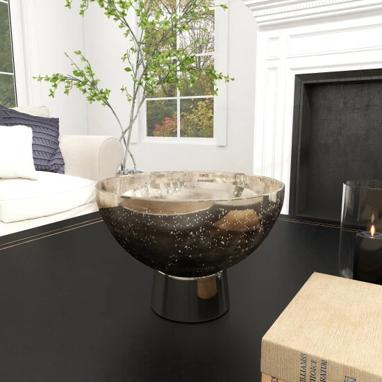 Buy 😍 Studio 350 Dark Grey Glass Modern Decorative Bowl 7 X 11 X 11 🎉 - Image 3