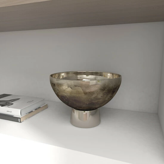 Buy 😍 Studio 350 Dark Grey Glass Modern Decorative Bowl 7 X 11 X 11 🎉 - Image 6