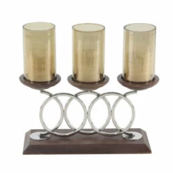 Best reviews of ❤️ Studio 350 Brown Wood Modern Candle Holder 15 X 17 X 7 🛒