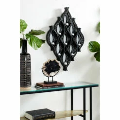Best Sale ✔️ Studio 350 Eclectic Large Black Diamond Mesh Metal Wall Sconce Candle Holder With Mirrors 21 X 32 - White - 21 X 3 X 32 🔥
