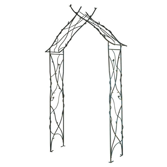 Buy 🎉 Studio 350 Black Metal Traditional Garden Arbor 103 X 42 X 16 - 42 X 16 X 103 👍 - Image 2