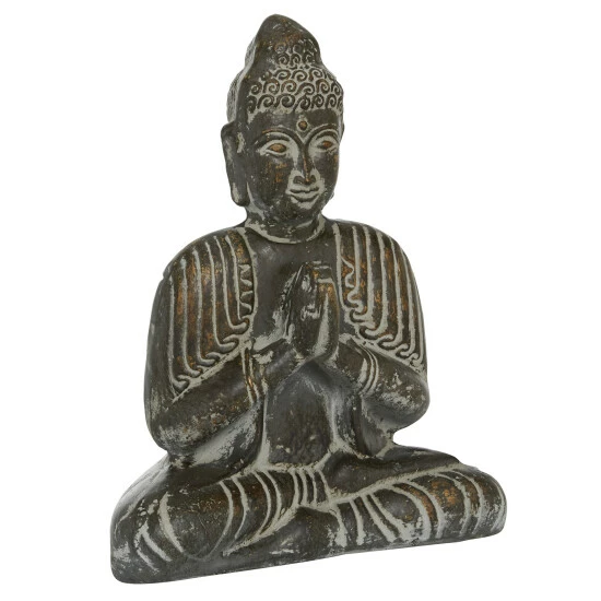 Best Sale ✨ Studio 350 Dolomite Rustic Sculpture Buddha 16 X 13 X 7 - 13 X 7 X 16 Cream 💯