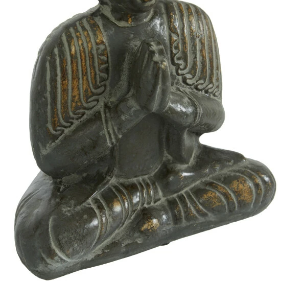 Best Sale ✨ Studio 350 Dolomite Rustic Sculpture Buddha 16 X 13 X 7 - 13 X 7 X 16 Cream 💯 - Image 4