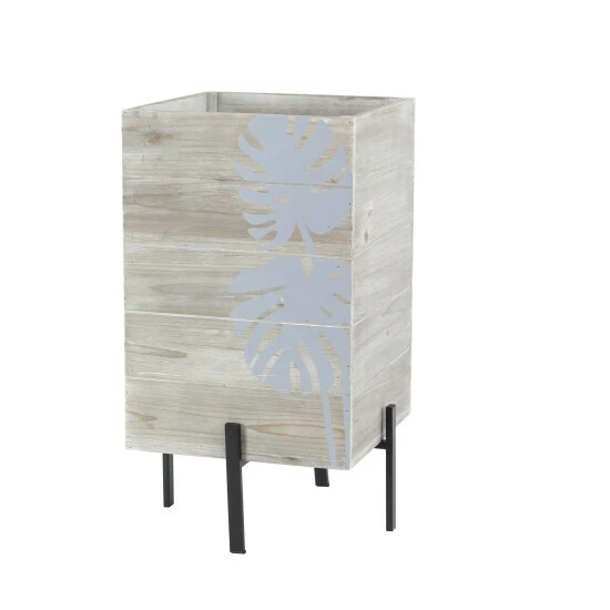 Deals 👏 Studio 350 Brown Wood Contemporary Planter Set Of 3 23 X 15 X 15 👍 - Image 2