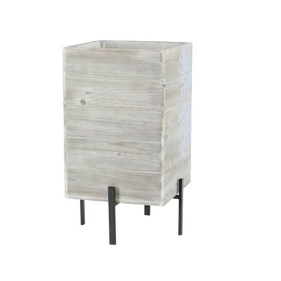 Deals 👏 Studio 350 Brown Wood Contemporary Planter Set Of 3 23 X 15 X 15 👍 - Image 4