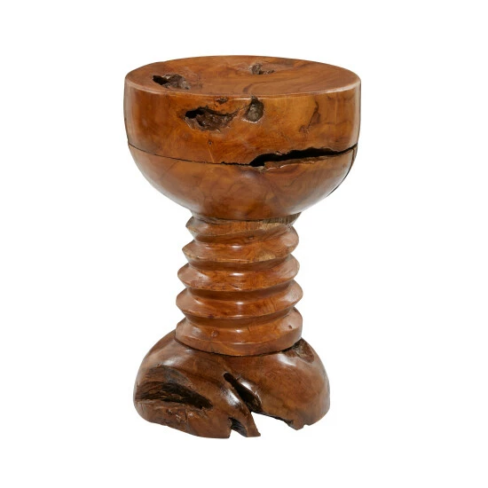 Discount 🥰 Studio 350 Teak Wood Rustic Stool 20 X 13 - 13 X 13 X 20 🔔 - Image 4