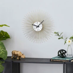 Top 10 ๐คฉ Studio 350 Gold Iron Contemporary Wall Clock 19 X 19 X 1 - 19 X 1 X 19 ๐ฅ