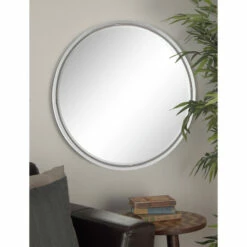 Best Sale ๐คฉ Studio 350 Silver Iron Contemporary Wall Mirror 30 X 30 X 1 - 30 X 1 X 30Round ๐