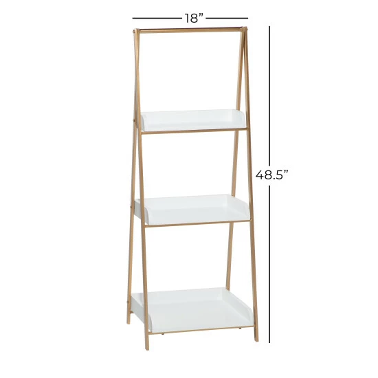 Budget ✨ Studio 350 White MDF Glam Wall Shelf 49 X 18 X 16 - 18 X 16 X 49 🔥 - Image 8