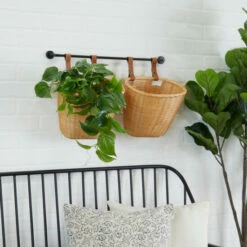 Deals 🥰 Studio 350 Brown Bamboo Farmhouse Wall Shelf 😀