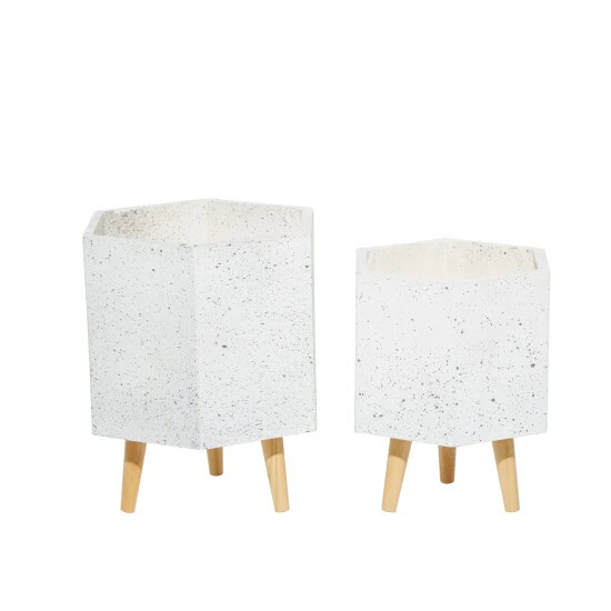 Hot Sale 🔔 Studio 350 MgO Contemporary Planter (Set Of 2) - S/2 15", 17"H White 💯 - Image 8