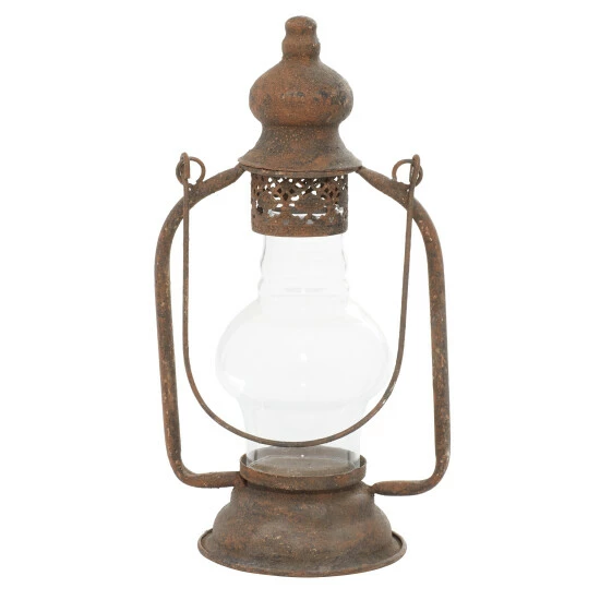 Hot Sale 🔥 Studio 350 Brown Metal Rustic Lantern 17 X 7 X 5 - 7 X 5 X 17 🌟 - Image 3