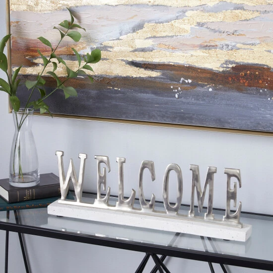 Cheap π Studio 350 Silver Terrazzo Modern Decorative Sign 7 X 21 X 2 - 21 X 2 X 7 π