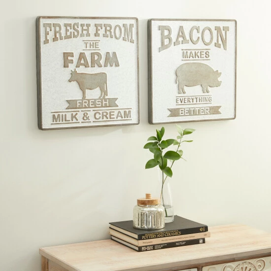 Best reviews of ✔️ Studio 350 Grey Iron Farmhouse Wall Decor Text (Set Of 2) 🤩 - Image 2