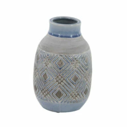 Wholesale ⭐ Studio 350 Grey Stoneware Vintage Vase 11 X 7 X 7 💯
