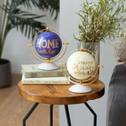 Cheapest 🎁 Studio 350 Metal PVC Globe Assortment Set Of 2 / Each 8"W X 8"H 😀