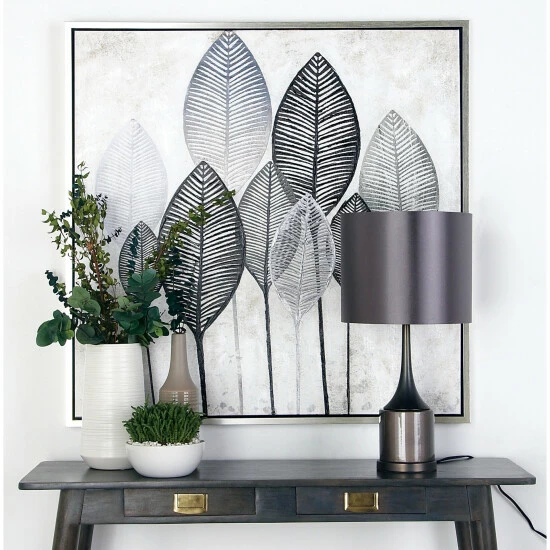 Outlet 😍 Studio 350 23 Inch Modern Ceramic And Iron Polished Table Lamp - 12 X 12 X 23 Grey ❤️