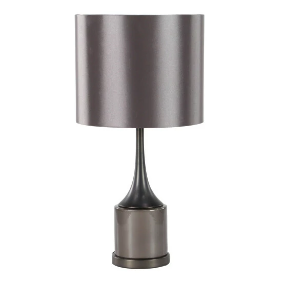 Outlet 😍 Studio 350 23 Inch Modern Ceramic And Iron Polished Table Lamp - 12 X 12 X 23 Grey ❤️ - Image 2