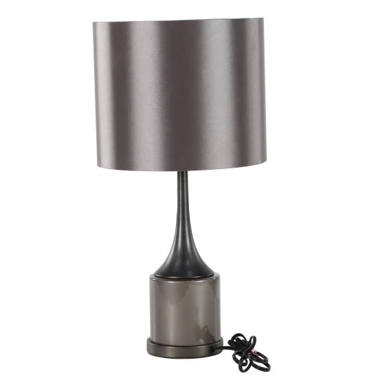 Outlet 😍 Studio 350 23 Inch Modern Ceramic And Iron Polished Table Lamp - 12 X 12 X 23 Grey ❤️ - Image 3