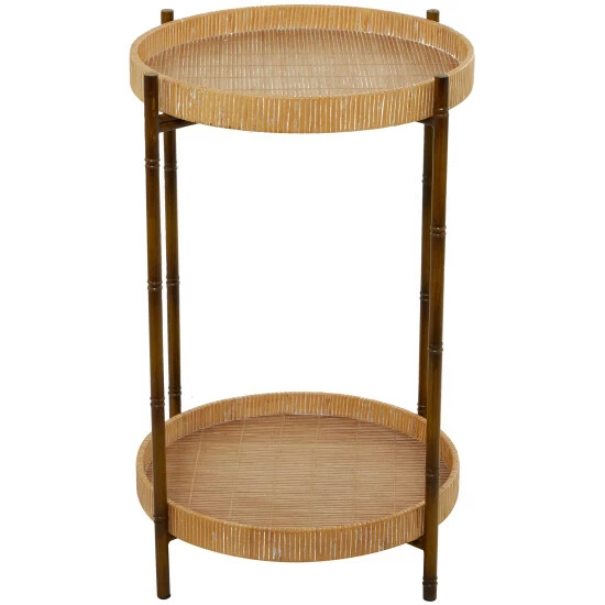Wholesale 🔔 Studio 350 Brown Rattan Modern Accent Table - 18 X 18 X 26 🔔 - Image 2