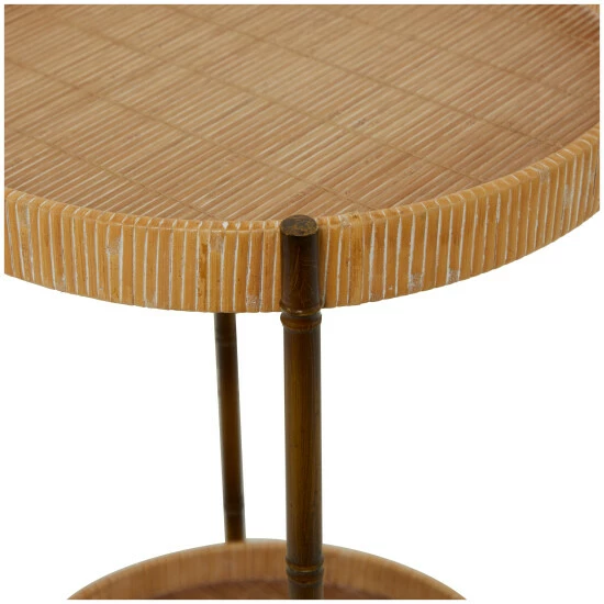 Wholesale 🔔 Studio 350 Brown Rattan Modern Accent Table - 18 X 18 X 26 🔔 - Image 4