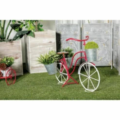 Budget 🎁 Studio 350 Red Tin Vintage Planter 23 X 31 X 15 - 31 X 15 X 23Round 😉