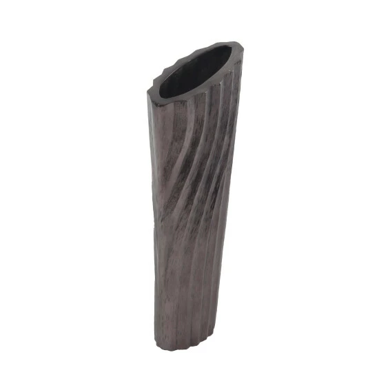 Outlet 🎁 Studio 350 Brown Aluminum Modern Vase, 19" X 9" X 4" 🎁 - Image 3